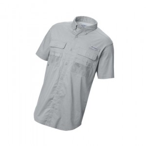 Columbia PFG Half Moon Short Sleeve Gömlek Erkek Gri | 72984-CSPW