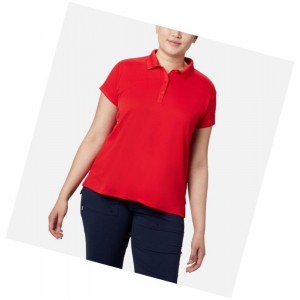 Columbia PFG Innisfree Short Sleeve Plus Size Polo Gömlek Kadın Kırmızı | 79184-GWSK
