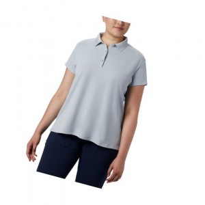 Columbia PFG Innisfree Short Sleeve Plus Size Polo Gömlek Kadın Gri | 06189-HDBQ
