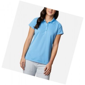 Columbia PFG Innisfree Short Sleeve Polo Gömlek Kadın Mavi | 67520-ALHZ