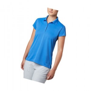 Columbia PFG Innisfree Short Sleeve Polo Gömlek Kadın Mavi | 67485-JZXR