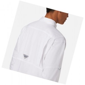 Columbia PFG Low Drag Offshore Long Sleeve Gömlek Erkek Beyaz | 96408-TKDU