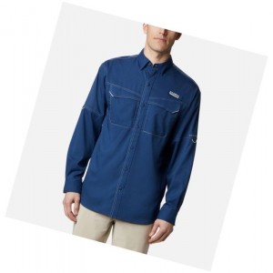 Columbia PFG Low Drag Offshore Long Sleeve Gömlek Erkek Koyu Gri | 95241-RIHE