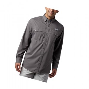 Columbia PFG Low Drag Offshore Long Sleeve Gömlek Erkek Gri | 29175-WLAY