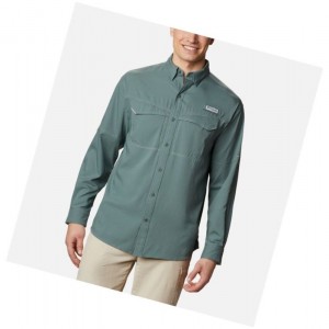 Columbia PFG Low Drag Offshore Long Sleeve Gömlek Erkek Yeşil | 89564-FTAC
