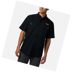 Columbia PFG Low Drag Offshore Short Sleeve Big Gömlek Erkek Siyah | 29305-FVKO