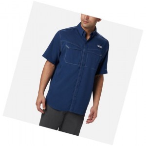 Columbia PFG Low Drag Offshore Short Sleeve Gömlek Erkek Koyu Gri | 21836-LPMO