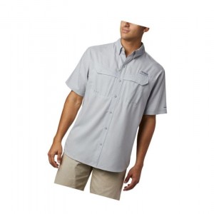 Columbia PFG Low Drag Offshore Short Sleeve Tall Gömlek Erkek Gri | 13296-TBGY