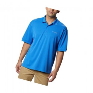 Columbia PFG Perfect Cast Polo Gömlek Erkek Mavi | 70683-ZRAE