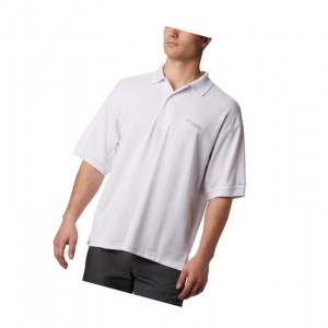Columbia PFG Perfect Cast Polo Gömlek Erkek Beyaz | 27963-NEXP