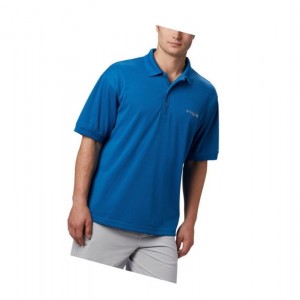 Columbia PFG Perfect Cast Polo Gömlek Erkek Mavi | 13269-PZEA