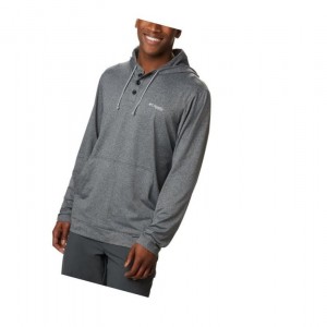 Columbia PFG Slack Tide Henley Kapşonlu Erkek Siyah | 54903-OVUE