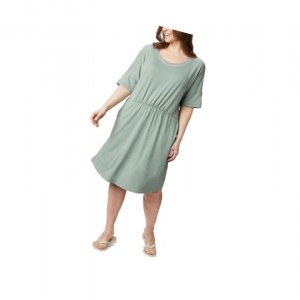 Columbia PFG Slack Water Knit Plus Size Elbise Kadın Açık Yeşil | 24701-CADN