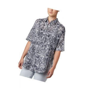 Columbia PFG Sun Drifter 3/4 Sleeve Tunic Gömlek Kadın Lacivert | 02619-XEGQ