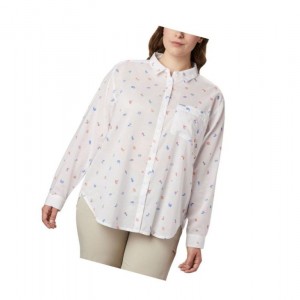 Columbia PFG Sun Drifter II Long Sleeve Plus Size Gömlek Kadın Turuncu | 64170-BJLX