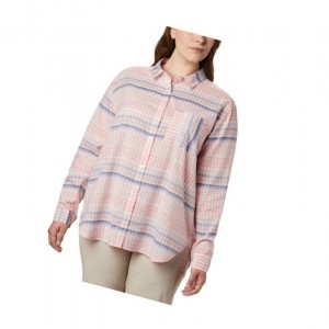 Columbia PFG Sun Drifter II Long Sleeve Plus Size Gömlek Kadın Renkli | 86342-ESJQ