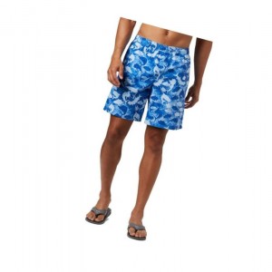 Columbia PFG Super Backcast Water Şort Erkek Mavi Camo | 85163-DOLS