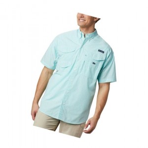 Columbia PFG Super Bonehead Classic Short Sleeve Gömlek Erkek Mavi | 53980-HNLE