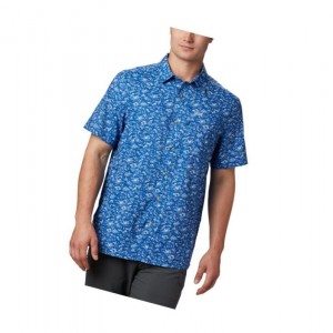 Columbia PFG Super Slack Tide Camp Gömlek Erkek Mavi | 95612-SUPQ