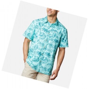 Columbia PFG Super Slack Tide Camp Gömlek Erkek Mavi | 47093-VZNY