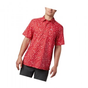 Columbia PFG Super Slack Tide Camp Gömlek Erkek Kırmızı | 45138-JITZ