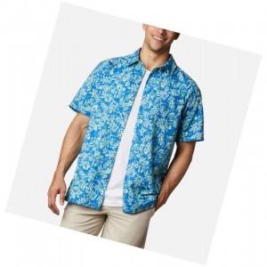 Columbia PFG Super Slack Tide Camp Gömlek Erkek Mavi | 37904-CIUO