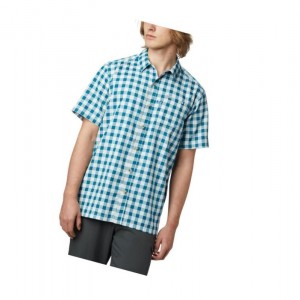 Columbia PFG Super Slack Tide Camp Gömlek Erkek Koyu Turkuaz | 15298-GAPD