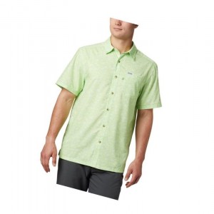 Columbia PFG Super Slack Tide Camp Tall Gömlek Erkek Açık Yeşil | 68709-JNFO