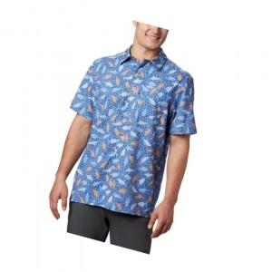 Columbia PFG Super Slack Tide Camp Tall Gömlek Erkek Mavi | 57201-JLRZ
