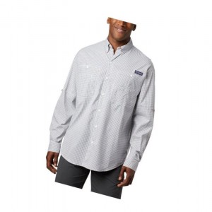 Columbia PFG Super Tamiami Long Sleeve Gömlek Erkek Siyah | 96412-HGZX