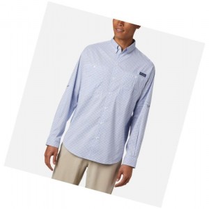 Columbia PFG Super Tamiami Long Sleeve Gömlek Erkek Mavi | 37485-RHYS
