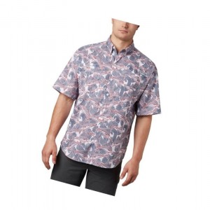 Columbia PFG Super Tamiami Short Sleeve Gömlek Erkek Beyaz | 81965-GJUE