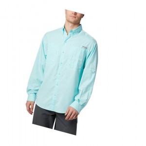 Columbia PFG Tamiami II Long Sleeve Big Gömlek Erkek Açık Mavi | 71304-DTIR