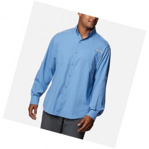 Columbia PFG Tamiami II Long Sleeve Big Gömlek Erkek Mavi | 51432-PHWZ