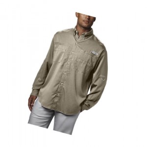 Columbia PFG Tamiami II Long Sleeve Big Gömlek Erkek Haki | 45961-NMEX