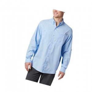 Columbia PFG Tamiami II Long Sleeve Big Gömlek Erkek Mavi | 06482-TERO