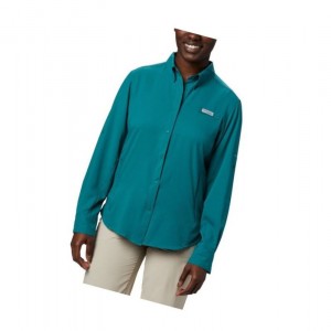 Columbia PFG Tamiami II Long Sleeve Gömlek Kadın Açık Yeşil | 75106-CNQF
