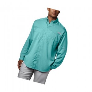 Columbia PFG Tamiami II Long Sleeve Gömlek Erkek Açık Mavi | 67820-UZAH