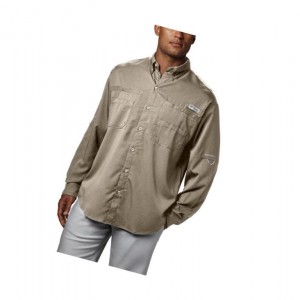 Columbia PFG Tamiami II Long Sleeve Gömlek Erkek Haki | 60824-EUKT