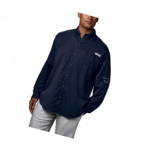 Columbia PFG Tamiami II Long Sleeve Gömlek Erkek Lacivert | 95401-HKTU