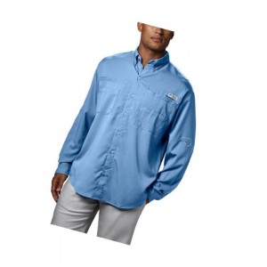 Columbia PFG Tamiami II Long Sleeve Gömlek Erkek Mavi | 49601-NPVD