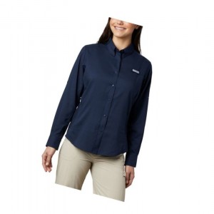 Columbia PFG Tamiami II Long Sleeve Gömlek Kadın Lacivert | 31906-QVSG