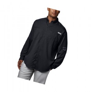 Columbia PFG Tamiami II Long Sleeve Gömlek Erkek Siyah | 19370-DNZI