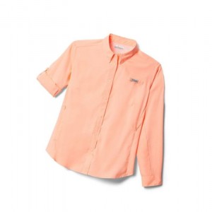 Columbia PFG Tamiami II Long Sleeve Plus Size Gömlek Kadın Pembe | 43198-LYPE