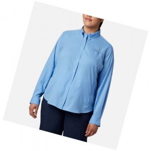 Columbia PFG Tamiami II Long Sleeve Plus Size Gömlek Kadın Beyaz | 35729-HOFT