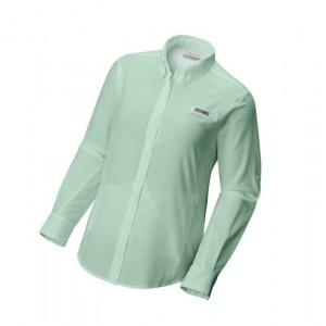 Columbia PFG Tamiami II Long Sleeve Plus Size Gömlek Kadın Açık Nane | 29714-NAVF