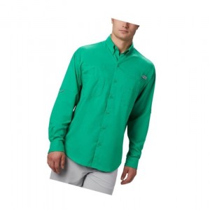 Columbia PFG Tamiami II Long Sleeve Tall Gömlek Erkek Açık Yeşil | 90475-DTWS