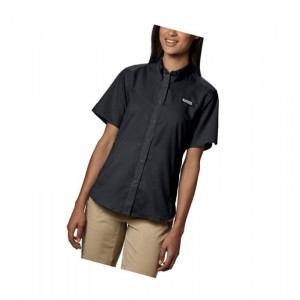 Columbia PFG Tamiami II Short Sleeve Gömlek Kadın Siyah | 79653-BVFW