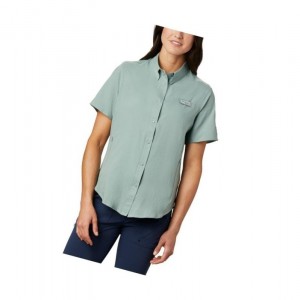 Columbia PFG Tamiami II Short Sleeve Gömlek Kadın Açık Yeşil | 78219-XPYL