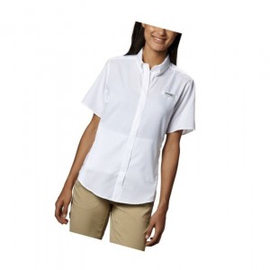 Columbia PFG Tamiami II Short Sleeve Gömlek Kadın Beyaz | 21806-RPWZ